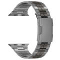 For Apple Watch 38mm Tortoise Buckle Titanium Steel Watch Band(Grey)