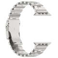 For Apple Watch SE 2023 44mm Butterfly Type Titanium Steel Watch Band(Silver)