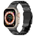 For Apple Watch Ultra 2 49mm Butterfly Type Titanium Steel Watch Band(Black)