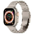 For Apple Watch Ultra 49mm Butterfly Type Titanium Steel Watch Band(Titanium)