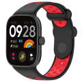 For Redmi Watch 4 Two Color Silicone Sports Watch Band(Black Red)