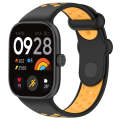 For Redmi Watch 4 Two Color Silicone Sports Watch Band(Black Yellow)
