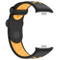 For Redmi Watch 4 Two Color Silicone Sports Watch Band(Black Yellow)