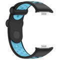 For Redmi Watch 4 Two Color Silicone Sports Watch Band(Black Blue)
