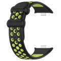 For Redmi Watch 4 Two Color Silicone Sports Watch Band(Black Lime)