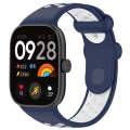For Redmi Watch 4 Two Color Silicone Sports Watch Band(Midnight Blue White)