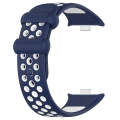 For Redmi Watch 4 Two Color Silicone Sports Watch Band(Midnight Blue White)