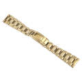22mm Universal Three-Bead Stainless Steel Watch Band(Gold)
