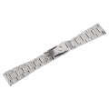 22mm Universal Three-Bead Stainless Steel Watch Band(Silver Gold)