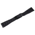 22mm Universal Three-Bead Stainless Steel Watch Band(Black Rose Gold)