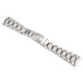 22mm Universal Three-Bead Stainless Steel Watch Band(Silver)