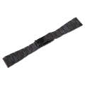 22mm Universal Three-Bead Stainless Steel Watch Band(Black)