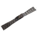 22mm Universal Three-Bead Stainless Steel Watch Band(Gun Color)