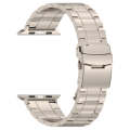 For Apple Watch Series 5 40mm Safety Buckle Trapezoid Titanium Steel Watch Band(Titanium)