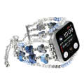 For Apple Watch Series 8 45mm Butterfly Chain Bracelet Metal Watch Band(Blue)