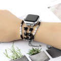 For Apple Watch Series 7 41mm Butterfly Chain Bracelet Metal Watch Band(Black)