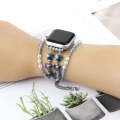 For Apple Watch Series 7 41mm Butterfly Chain Bracelet Metal Watch Band(Blue)