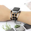 For Apple Watch SE 44mm Butterfly Chain Bracelet Metal Watch Band(Black)