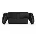 For Sony PlayStation Portal  TPU Stripe Game Console Case with Holder(Black)