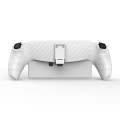 For Sony PlayStation Portal  TPU Stripe Game Console Case with Holder(White)