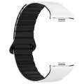 For Xiaomi Mi Band 8 Pro / Redmi Watch 4 Two Color Magnetic Silicone Watch Band(White Black)