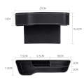 Car Multi-functional Console Box Cup Holder Seat Gap Side Storage Box, Leather Style, Color:Black...