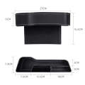 Car Multi-functional Console Box Cup Holder Seat Gap Side Storage Box, Leather Style, Color:Black...
