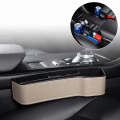 Car Multi-functional Console Box Cup Holder Seat Gap Side Storage Box, Leather Style, Color:Beige...