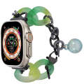 For Apple Watch Ultra 49mm Gradient Resin Chain Watch Band(Green)