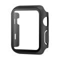 For Apple Watch Series 9 / 8 / 7 41mm Painting PC Hybrid Tempered Film Integrated Watch Case(Black)