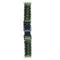 For Apple Watch Series 3 38mm Dual-layer Braided Paracord Buckle Watch Band(Army Green Black)