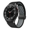 For Samsung Galaxy Watch 6 / 6 Classic Two Color Magnetic Folding Black Buckle Watch Band(Black G...