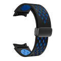 For Samsung Galaxy Watch 6 / 6 Classic Two Color Magnetic Folding Black Buckle Watch Band(Black S...