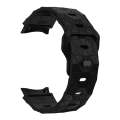 For Samsung Galaxy Watch 6 / 6 Classic Football Pattern Reverse Buckle Silicone Watch Band(Black)