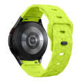 For Samsung Galaxy Watch 6 / 6 Classic Football Pattern Reverse Buckle Silicone Watch Band(Lime G...