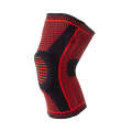 Dual Spring Support Silicone Sports Brace Fitness Protective Pads, Specification:XL Size(Red Black)