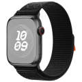 For Apple Watch SE 2023 40mm Loop Nylon Watch Band(Dark Black)