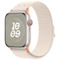 For Apple Watch SE 44mm Loop Nylon Watch Band(Starlight)