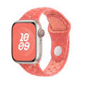For Apple Watch Series 8 41mm Coloful Silicone Watch Band(Orange Pink)