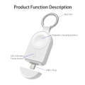 For Apple Watch / AirPods Series U20A Portable Magnetic Wireless Charger(White)
