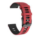 20mm For Huawei Watch GT2e 42mm / Samsung Galaxy Watch Active 2 Silicone Watch Band(Red+Black)