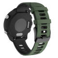 22mm For Huawei Watch GT2e 46m Silicone Watch Band(Army Green+Black)