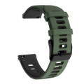 22mm For Huawei Watch GT2e 46m Silicone Watch Band(Army Green+Black)