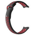 For Xiaomi Haylou Solar / LS05 Silicone Reverse Buckle Strap(Black+Red)