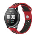 For Xiaomi Haylou Solar / LS05 Silicone Reverse Buckle Strap(Red+Black)
