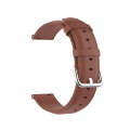 For Ticwatch Pro 2020 22mm Leather Watch Band with Round Tail Buckle(Brown)