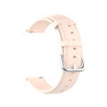 For Ticwatch Pro 2020 22mm Leather Watch Band with Round Tail Buckle(Light Pink)