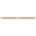 For Xiaomi Mi Band 3 / 4 Diamond-studded Stainless Steel Replacement Wrist Strap(Gold)