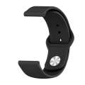 For Xiaomi Haylou Solar Silicone Reverse Buckle Replacement Wrist Strap(Black)