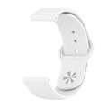 For Xiaomi Haylou Solar Silicone Reverse Buckle Replacement Wrist Strap(White)